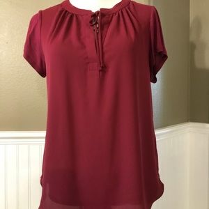 SOHO New York & Company Burgundy Shirt